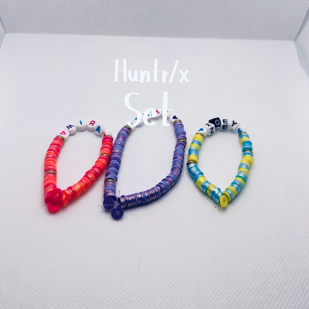 K-pop Colorful Clay Beaded 3 Bracelet Set
(Huntr/x theme) - Picture 1 of 4